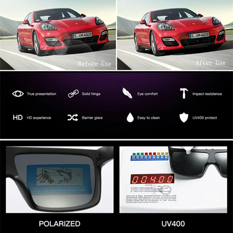 Солнцезащитные очки DUBERY мужские поляризационные для вождения недорогие