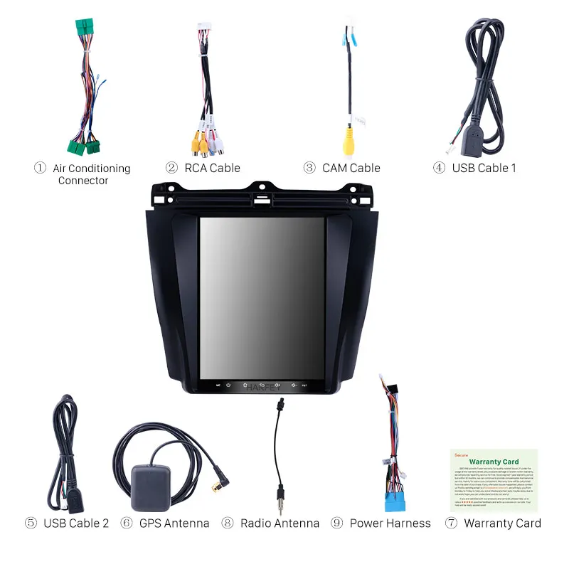 Harfey Navi GPS 9 7 &quot4G LTE радио для Honda Accord 2003-2006 2007 мультимедийный плеер Android 1 поддержка