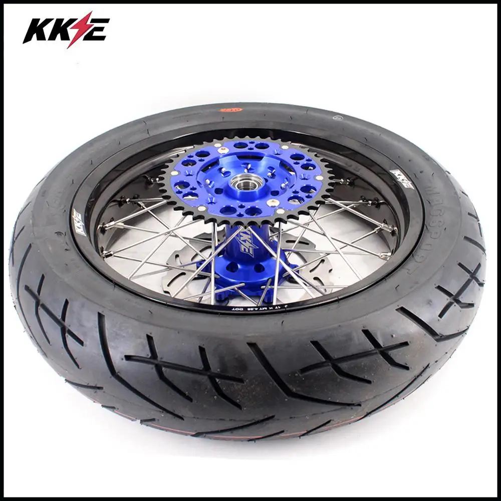 KKE 3,5/4,25 полный комплект колес CST шины для YAMAHA YZ250F 2001- YZ450F 03-19 Синий