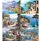 AZQSD DIY алмазная живопись городская мозаика полностью квадратная дрель украшение для дома Алмазная вышивка продажа пейзаж Ручная работа ремесло