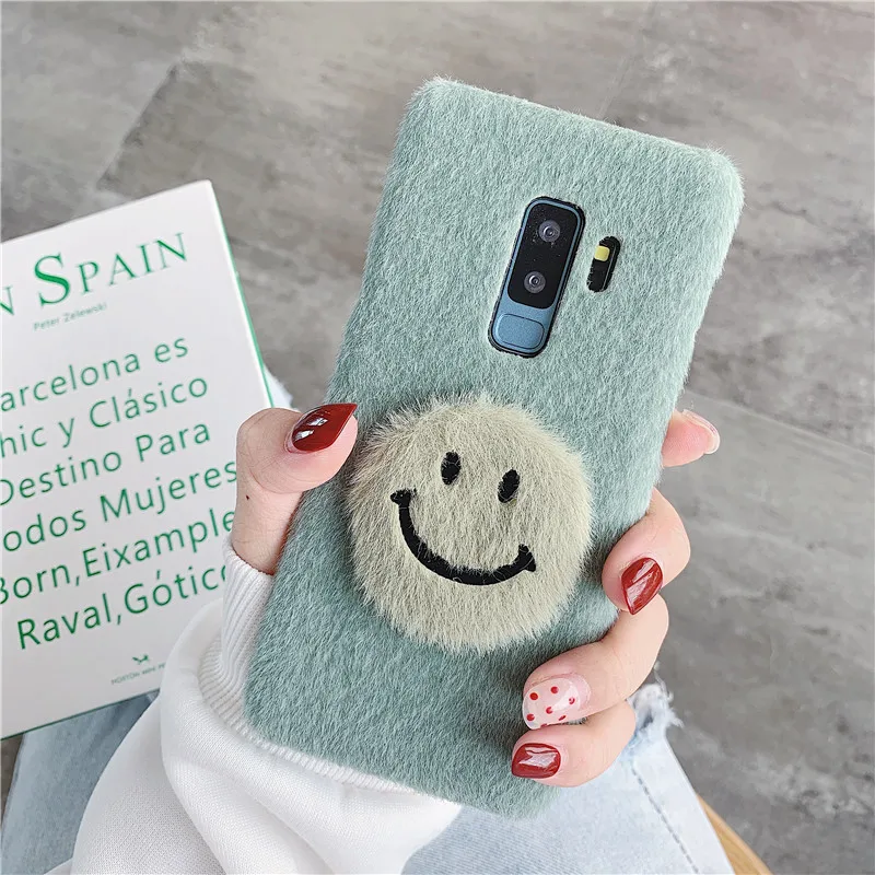 Чехол для samsung s8 Note10 plus note8 note 9 10 мультяшная меховая теплая милая мягкая плюшевая