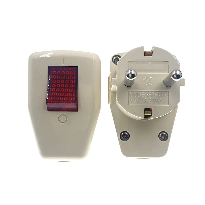Немецкий шуко переключаемый сетевой штекер с выключателем 250В 10А EU CEE 7/7 стандартный адаптер розетка разъем on