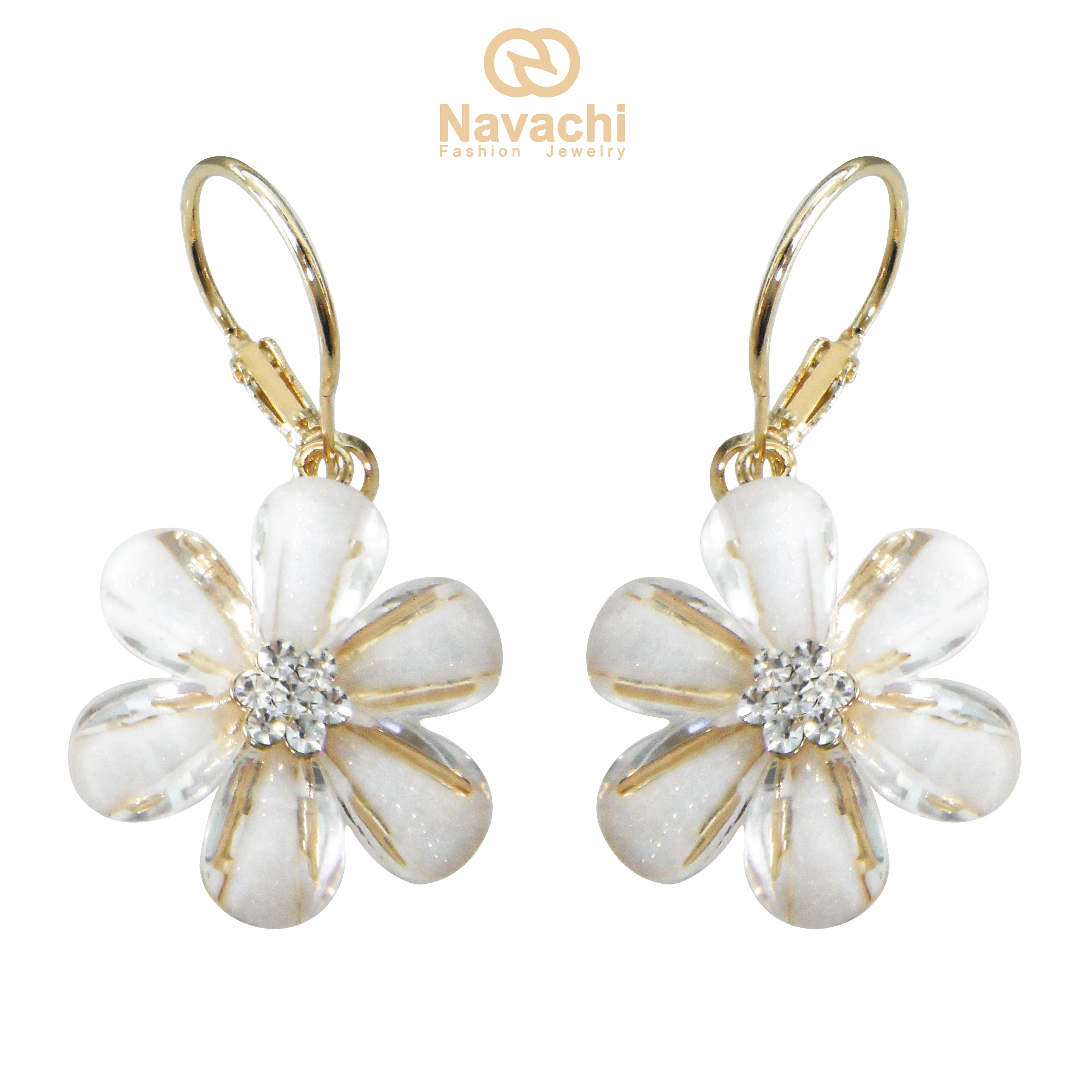 Navachi цветок прозрачный ацетат хрусталь стразы Подвеска Серьги кольца Бесплатная