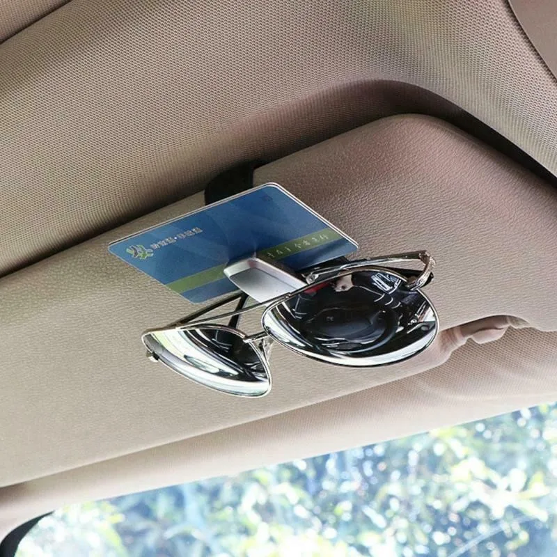 

1pc 10*4.5*2.5cm Car Visor Sunglass Holder Car Visor Clip Eyeglass Hanger Storage Card Glasses Clips Leather+metal Jaws