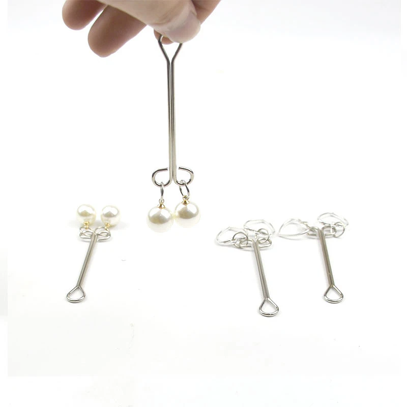 1 пара металлические зажимы для сосков в форме сердца