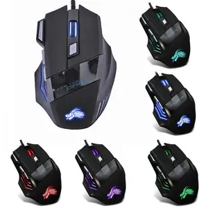 5500dpi wired gaming mouse professional 7 buttons usb cable led optical gamer mouse for computer laptop pc mice free global shipping