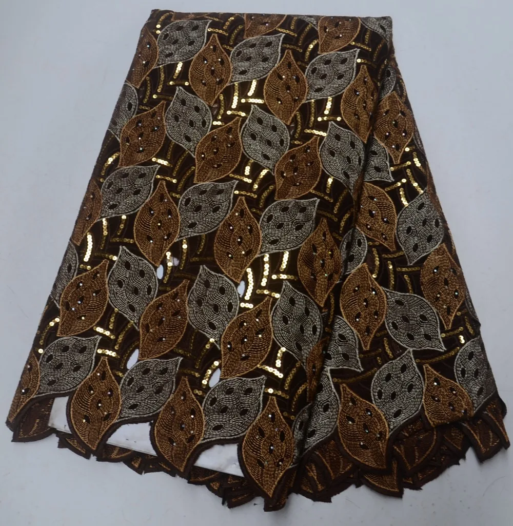 

(5 yards/piece) high quality hand-cut green African lace soft velvet lace with gemstones and sequins for wedding dresses