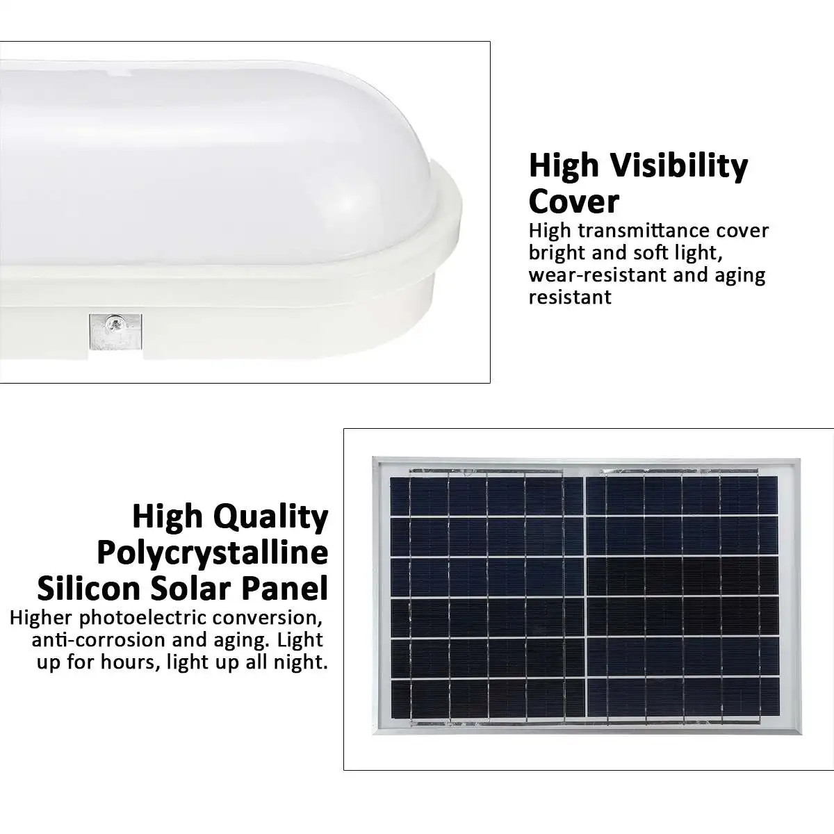 15W/25W Waterproof Solar Panel LED Ceiling Lamp Remote Control Soft Light Effect Oval Bulb Garage Lights Bedroom | Лампы и освещение