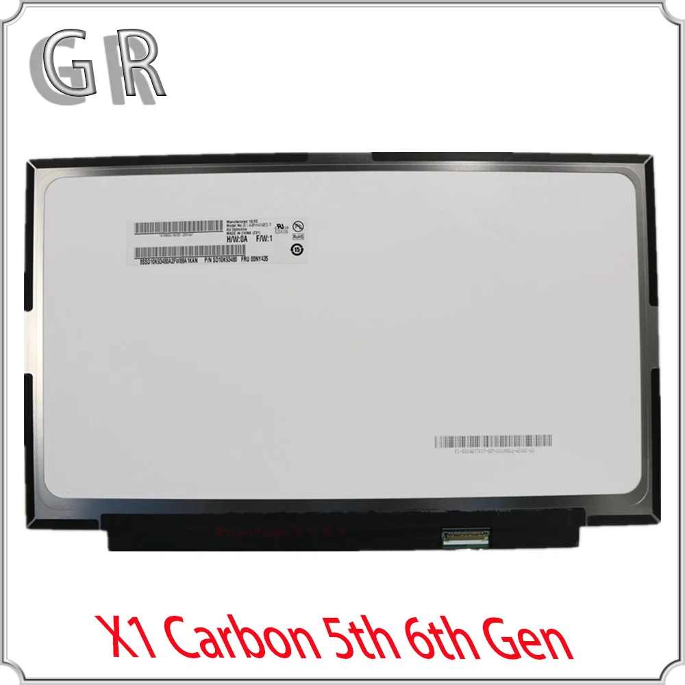 Новинка/оригинальная панель ЖК-экрана Lenovo ThinkPad X1 Carbon 5-го 6-го поколения FHD 1920*1080 IPS