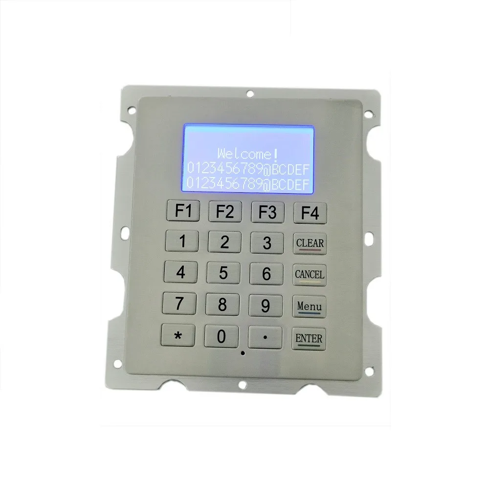 Металлическая клавиатура с дисплеем LCM цифровая из нержавеющей стали вырезом для