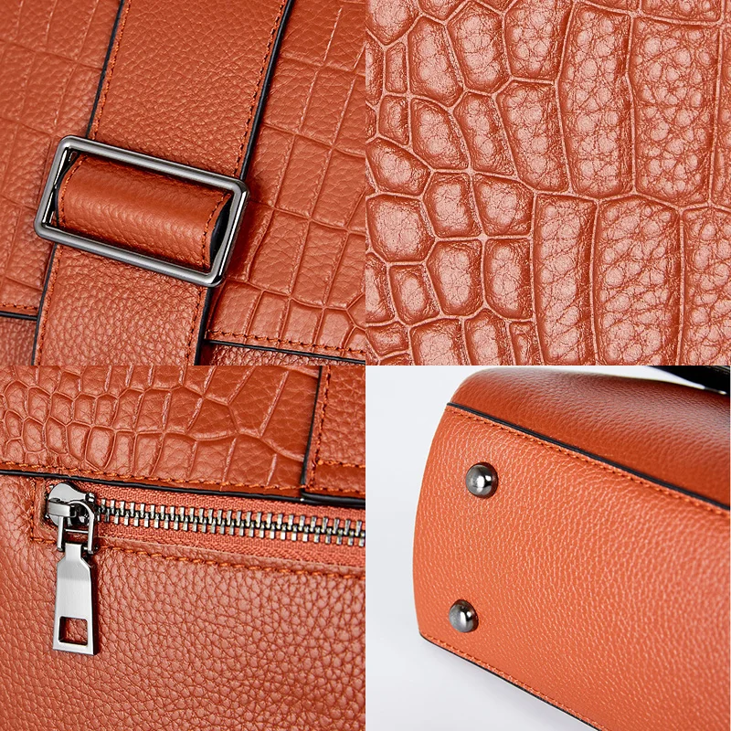 Женская Классическая Винтажная Большая Сумка Zency Из Натуральной Кожи Мини-сумка