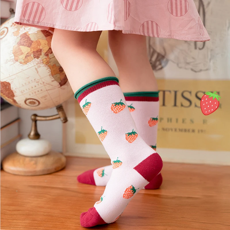 Детские гольфы длинные хлопковые носки для мальчиков и девочек ясельного
