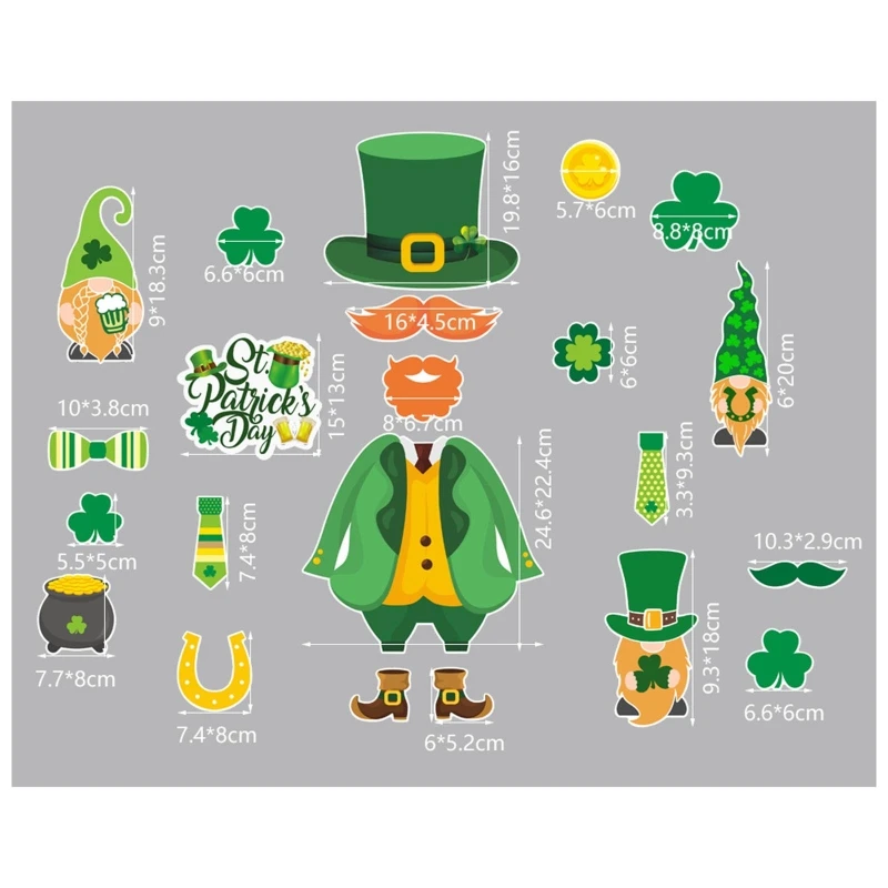 Saint Patrick's Day Dwarf Refrigerator Magnets Leprechaun Fridge Magnet Sticker