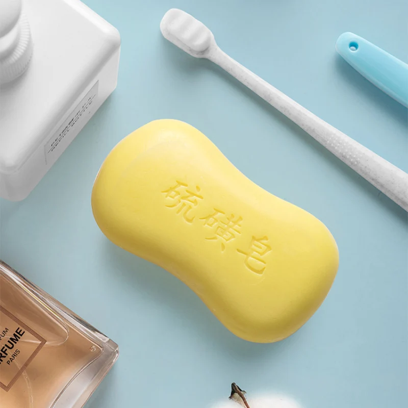 Anti-acne Sulfur Soap Drug Bactericidal Oil-Control Sterilization Itching Lackhead Remover Soap Whitening Cleanser For Body Face