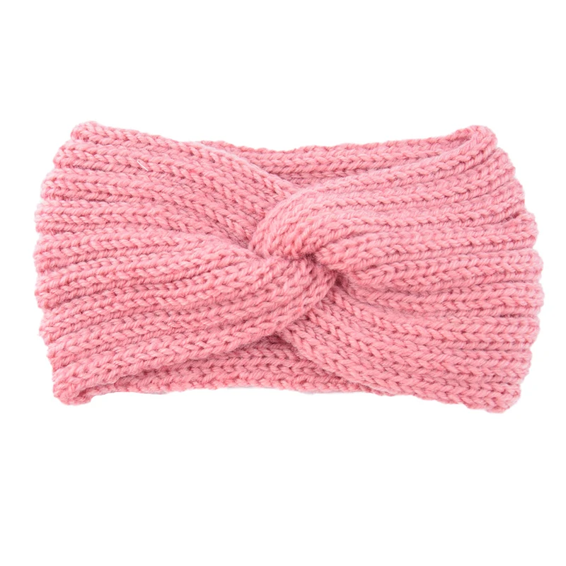 pearl hair clip New Knitted Knot Cross Headband for Women Autumn Winter Girls Hair Accessories Headwear Elastic Hair Band Hair Accessories hair bows for women