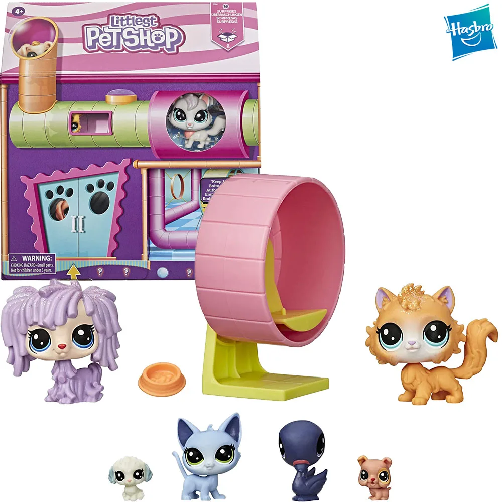 

Hasbro Littlest Pet Shop, игрушечный домик для домашних животных, кавайная 10-дюймовая фигурка оригинального аниме, милые куклы, игрушки для девочек, по...