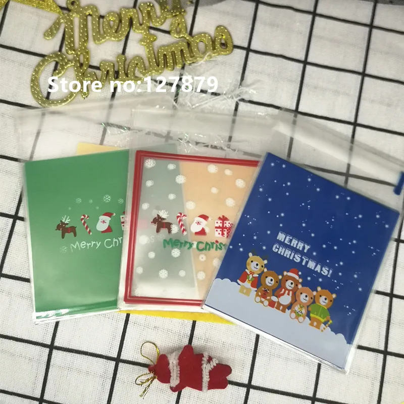 10*10 см подарочные пакеты Рождественская упаковка для конфет печенья