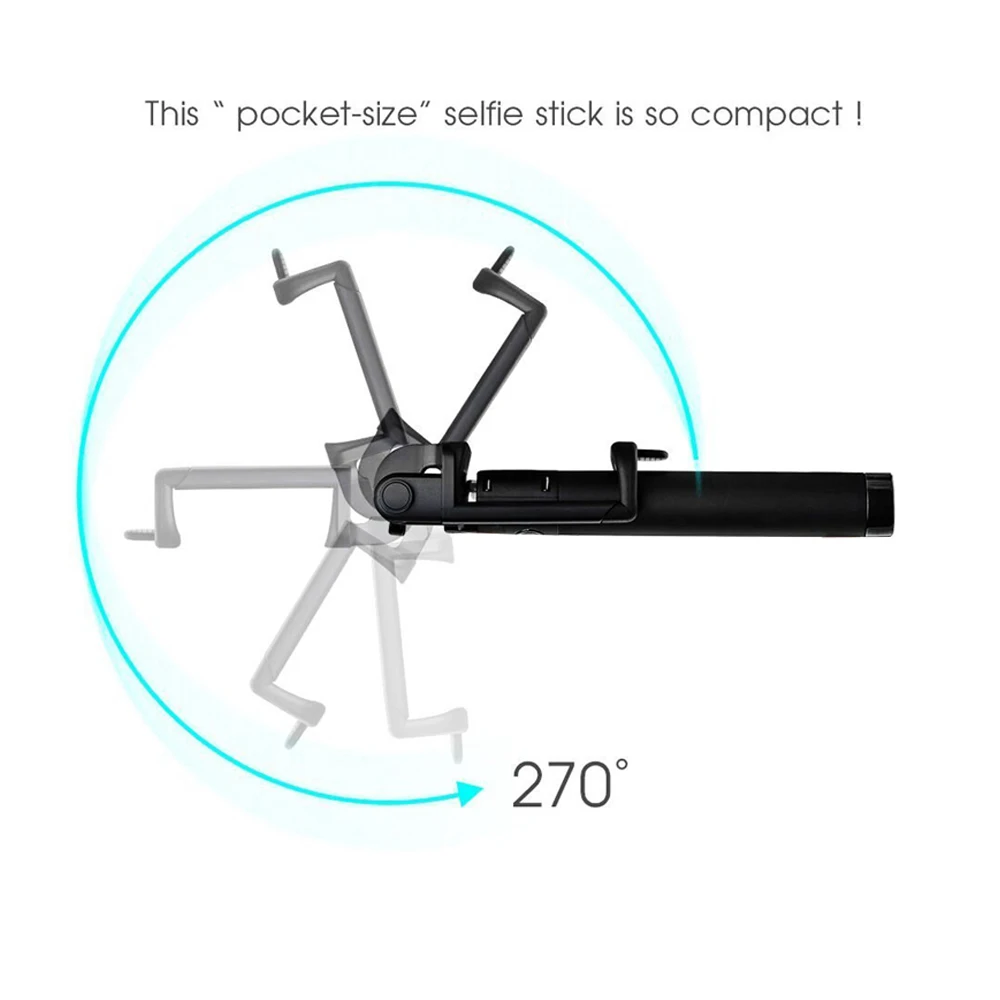 Новая раздвижная Складная Проводная селфи палка для смартфона монопод Samsung Galaxy S9