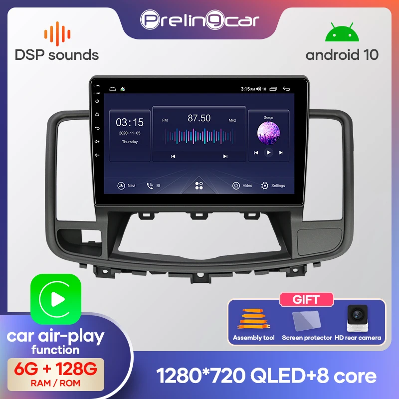 Prelingcar для Ниссан Теана J32 авто магнитолы До 4G+64G Android 10 8 ЯДЕР DSP Навигация GPS