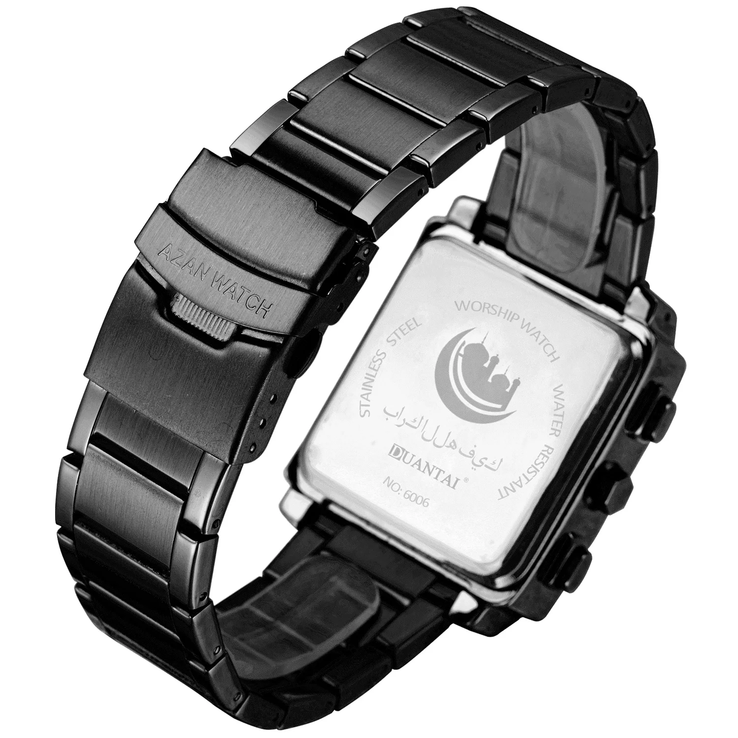 2021 Новые мусульманские молитвенные часы золотые наручные из нержавеющей стали