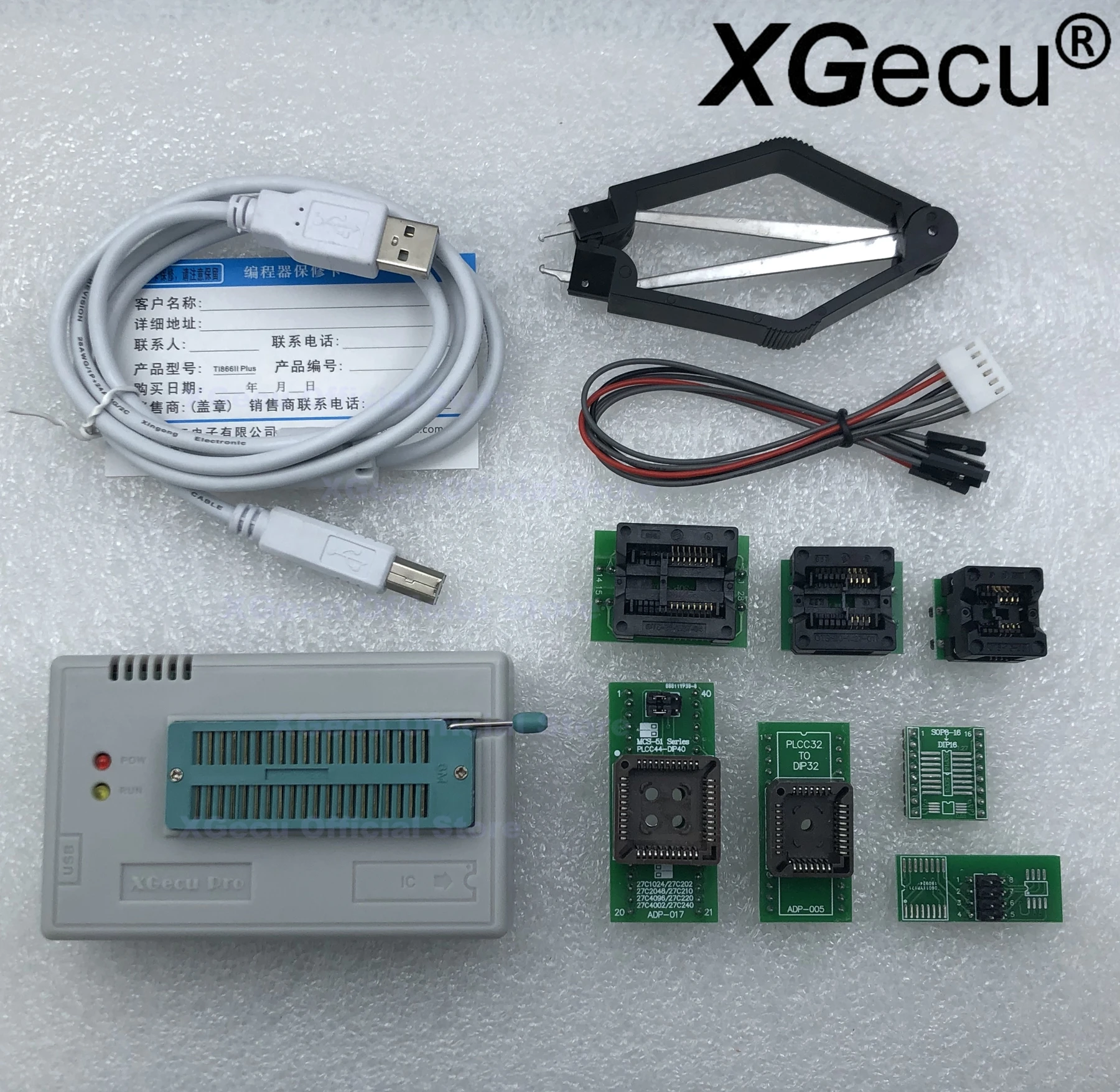 

Доставка из США, V11.60 XGecu TL866II Plus, USB-программатор с поддержкой 17174 + IC + 7 шт. адаптеров SPI Flash NAND EEPROM MCU PIC AVR