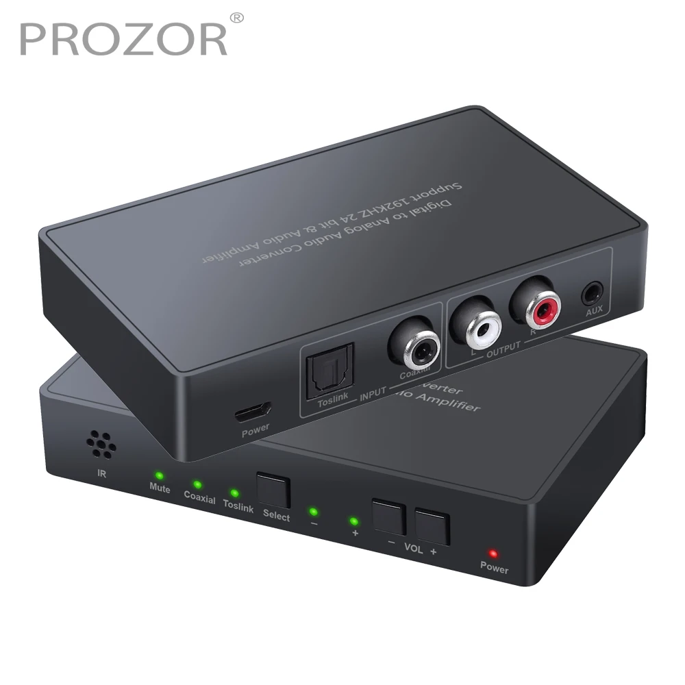 PROZOR цифро аналоговый аудио конвертер коаксиальный Toslink к RCA 3 5 мм разъем поддержка
