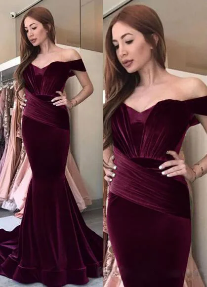 Модные с открытыми плечами и воротником-лодочкой женские вечерние платье 2019