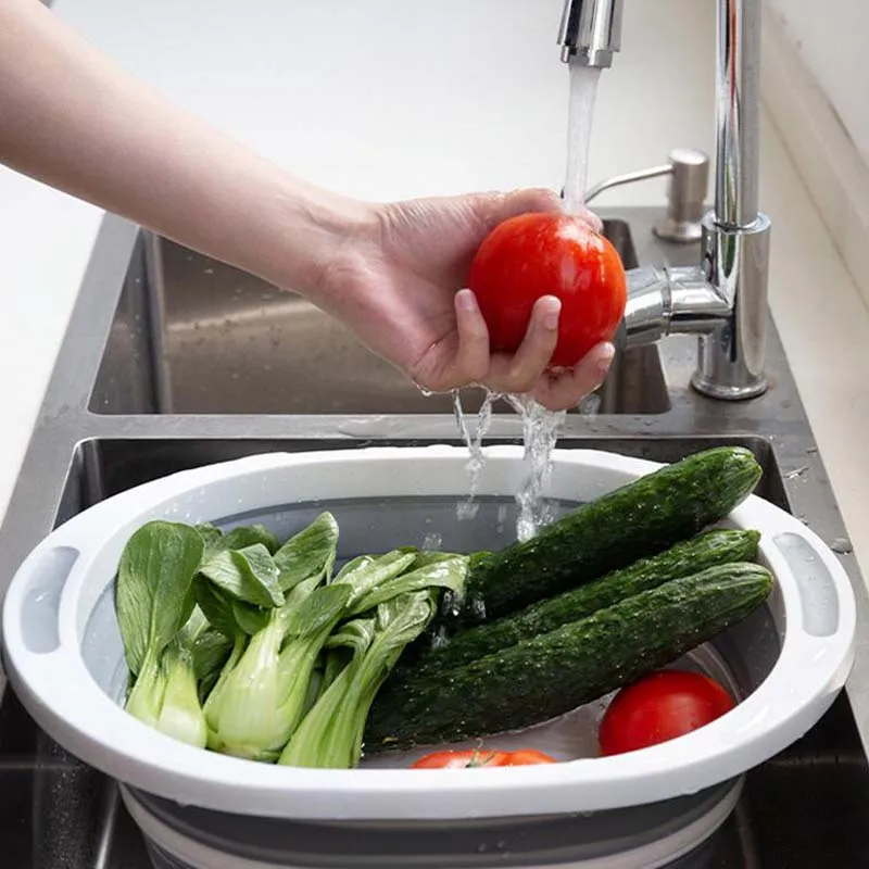 Креативная складная раковина переносная пластиковая для фруктов и овощей