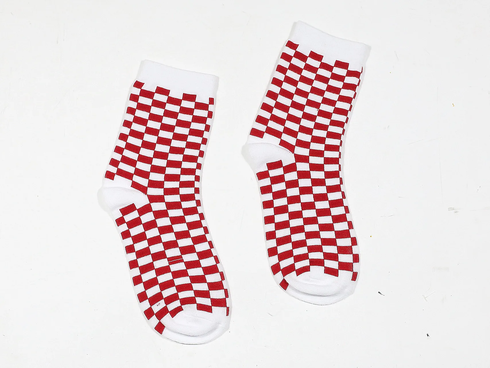 Носки WJFXSOX унисекс уличные хлопковые в клетку стиле Харадзюку хип-хоп для мужчин
