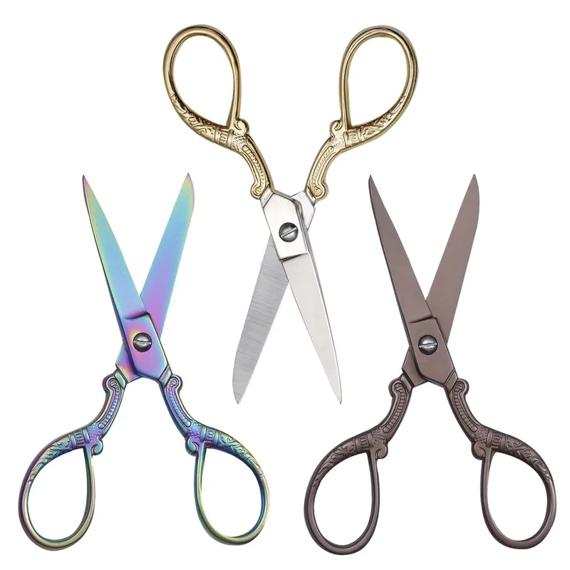 Ретро портной ножницы антикварный дизайн вышивка винтажные портновские