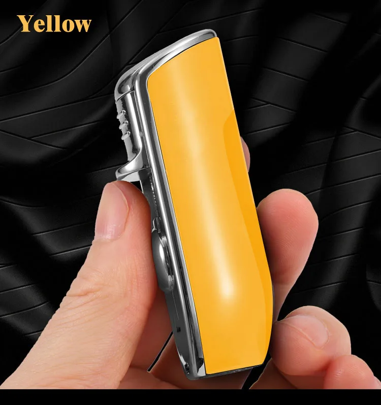 Ветрозащитная Зажигалка три прямых синего пламени портативная зажигалка с