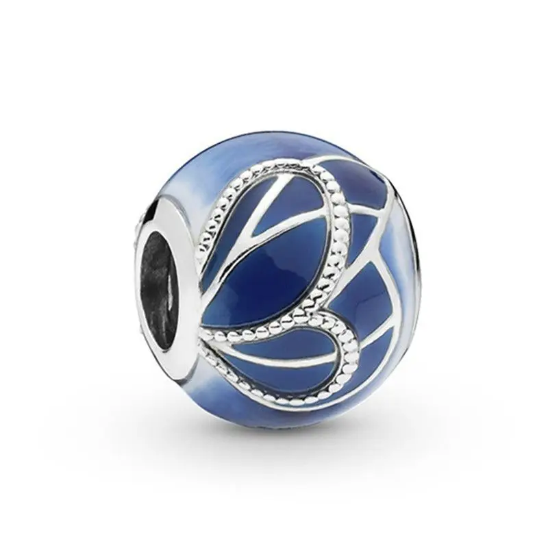 

1 шт. новые милые синие Подвески в виде крыльев бабочки DIY бусины подходят для оригинального браслета Pandora очаровательные женские ювелирные ...