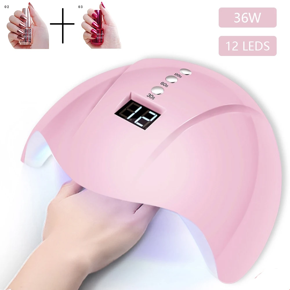 Лампа для маникюра светодиодный Сушилка для ногтей 120W USB гелевая лампа для ногтей, осушающая лампа для гель Лаки с лак для ногтей Авто Маникюр Сенсор - Цвет: 24