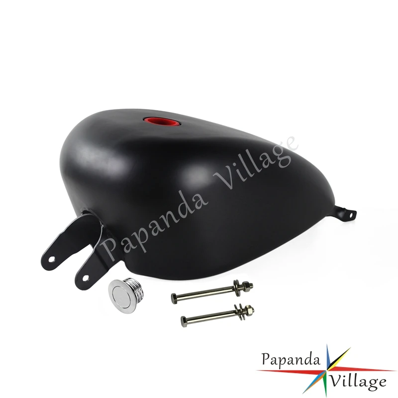 Papanda мотоцикл 3,3 EFI Бензобак мотоцикл топливный бак для Harley Davidson Sportster XL 1200 883 2007 - Цвет: Черный