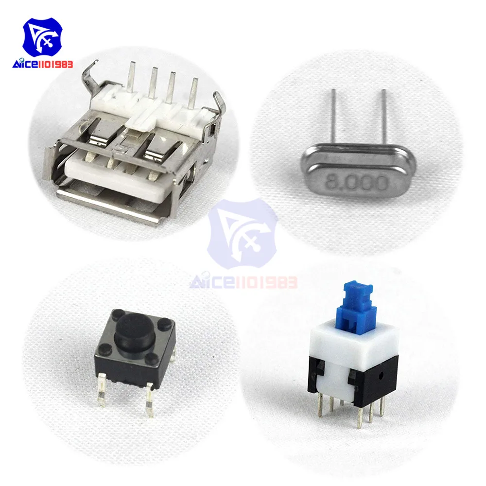 Diymore ATMEGA8 ATmega48 AVR минимальная система макетная плата миниатюрный мини электронный набор деталей без чипа DIY Kit