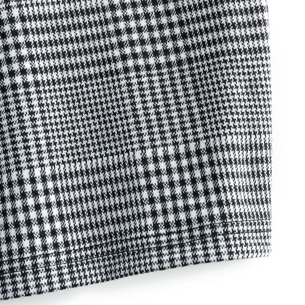 Женская клетчатая юбка ZAFUL обтягивающие мини-юбки с эластичным поясом и высокой