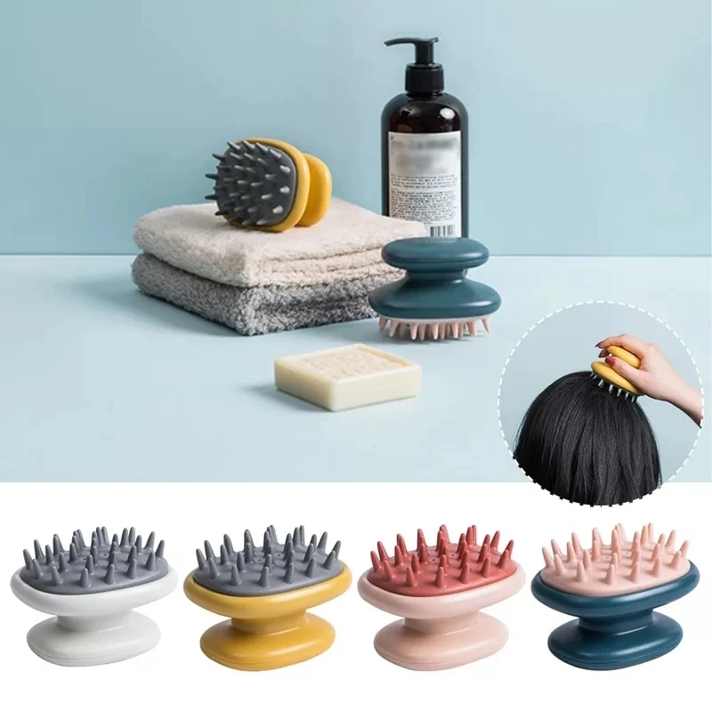 

Hair Scalp Massager Shampoo Brush Manual Head Scalp Massage Brush Soft Silicone Bristles Care for the Scalp