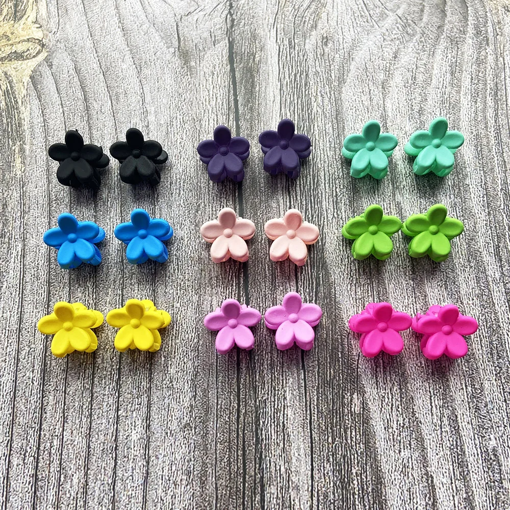 9 пар/карточка маленький акриловый цветочный Краб для волос зажим новый дешевый