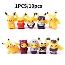 1PCS/10pcs Takara Tomy  Pikachu Blind Box Action Figure Pokemon Pocket Monster Doll Ex Elf Ball Children Gifts Toy