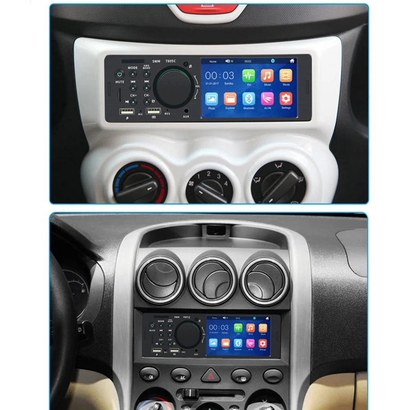 Сенсорный экран 4 дюйма 1din для Android автомобильный радиоприемник Coche Авторадио HD двойной USB автомобильный MP5 плеер Bluetooth Hands-Free автомобильный мультимедийный