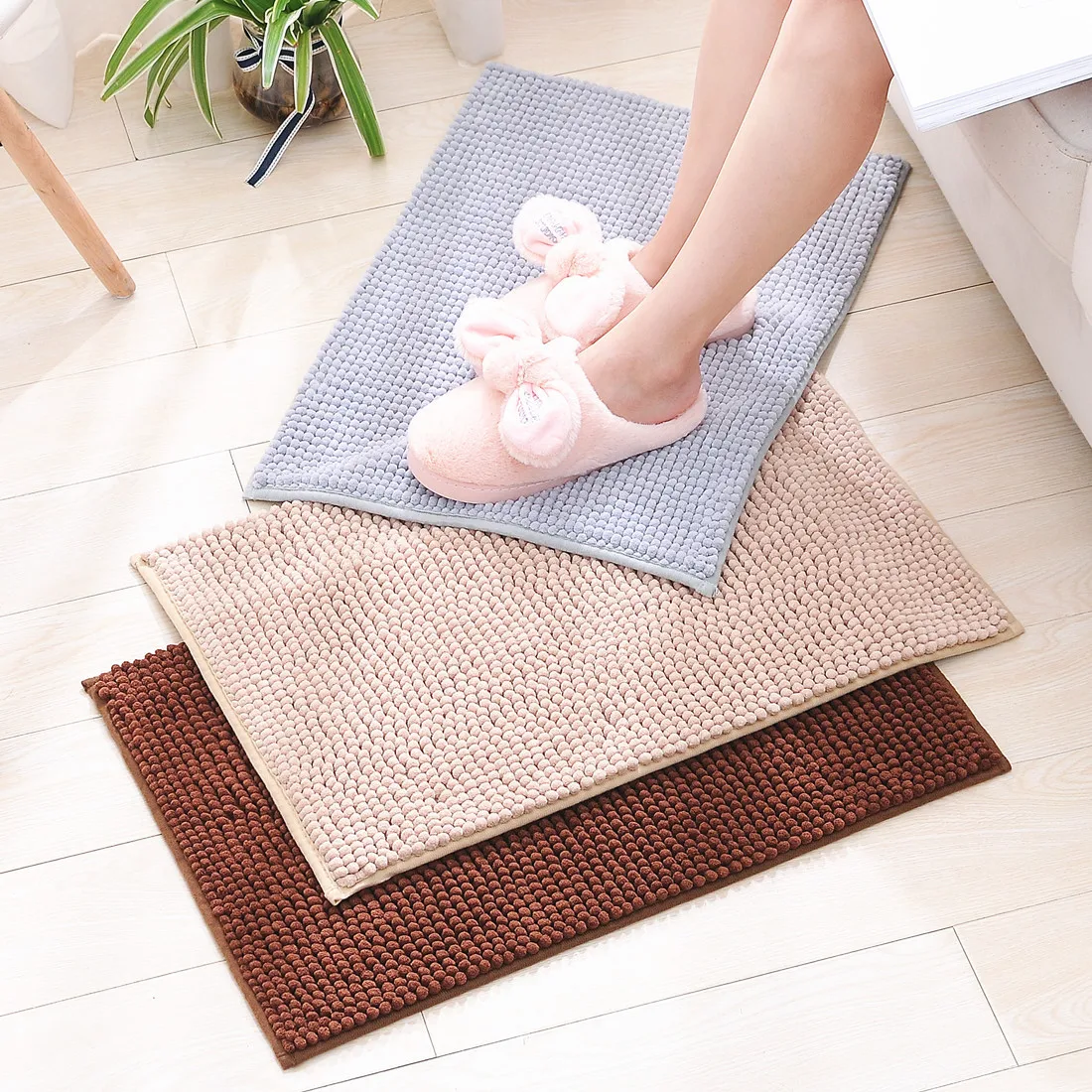 

TONGDI Bathroom Carpet Mats Soft Shower Fannelette Microfiber Non-slip Rug Decoration For Home Living Kitchen Room parlour