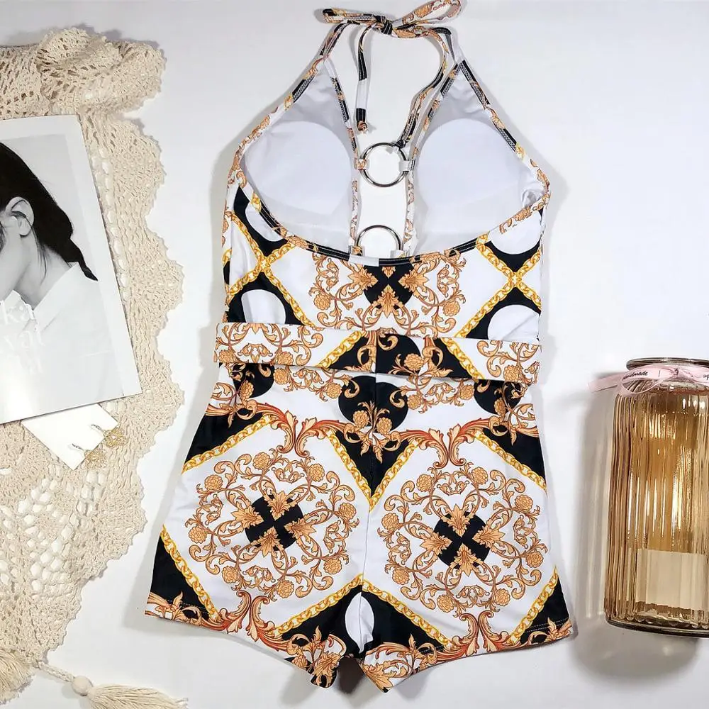 Для женщин Одна деталь костюмы купальник пуш ап бикини шорты пляжный Монокини