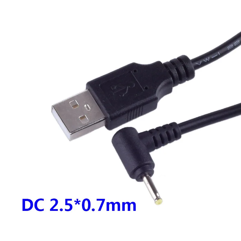 Фото Штекер питания постоянного тока USB для преобразования 2,5*0,7 мм/DC 2,5x0,7 Белый Черный L-образный прямоугольный разъем с соединительным кабелем д... №3