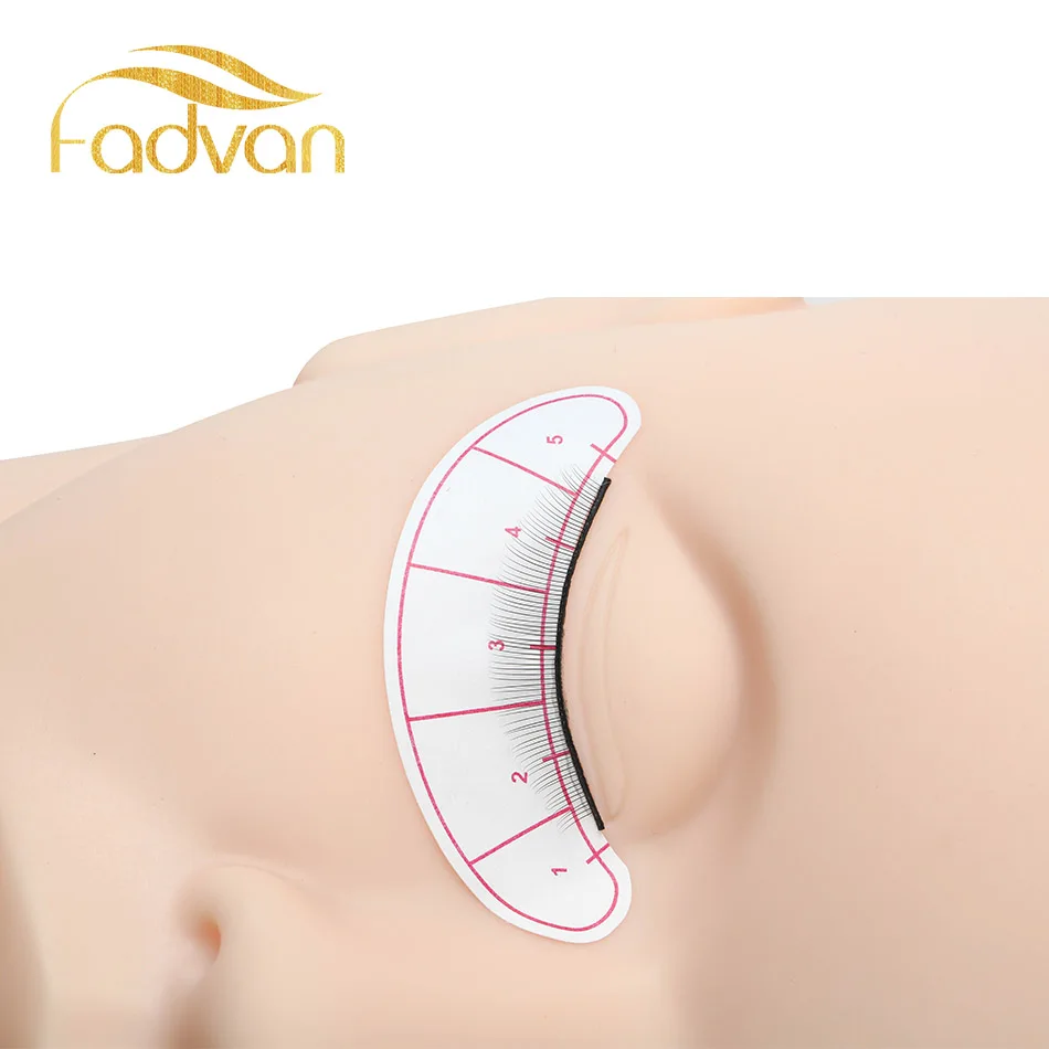 Eyelash-Lashes Training Mannequin with 5 Pairs Eyelash Extension Flat Head Practice Lashes | Красота и здоровье