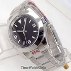 Автоматические механические мужские часы с сапфировым кристаллом, 36 мм39 мм, PT5000NH35Miyota 8215, черный циферблат, браслет-устрица, светящийся полированный