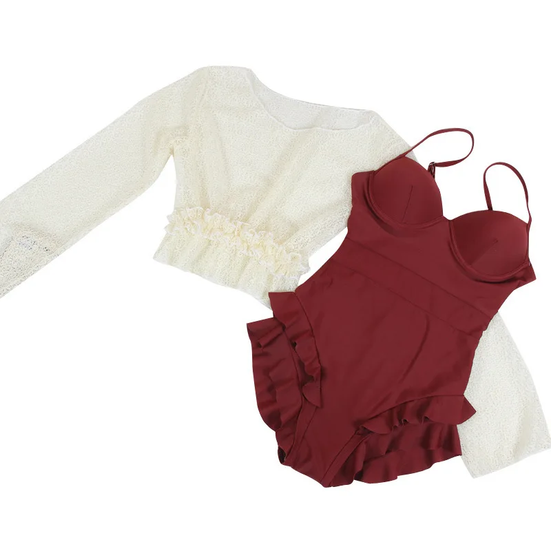 

Swimsuit Woman One Piece Trikini Swimsuits For Women Monokini Girl 2020 New Ins Push Up Underwire Animal Polyester