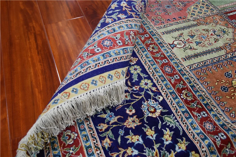 Beste 8 'X 10' Vier Seizoenen Turkse Handgeknoopte Karpetten Decoratieve Handgemaakte Zijden Tapijt