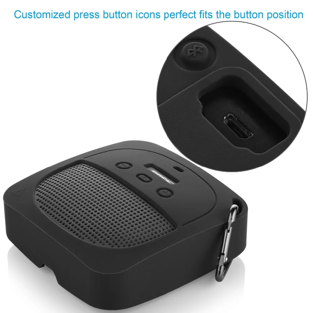 Портативный защитный Bluetooth динамик чехол для Bose SoundLink Micro противоударный мягкий силиконовый гелевый Чехол Контейнер