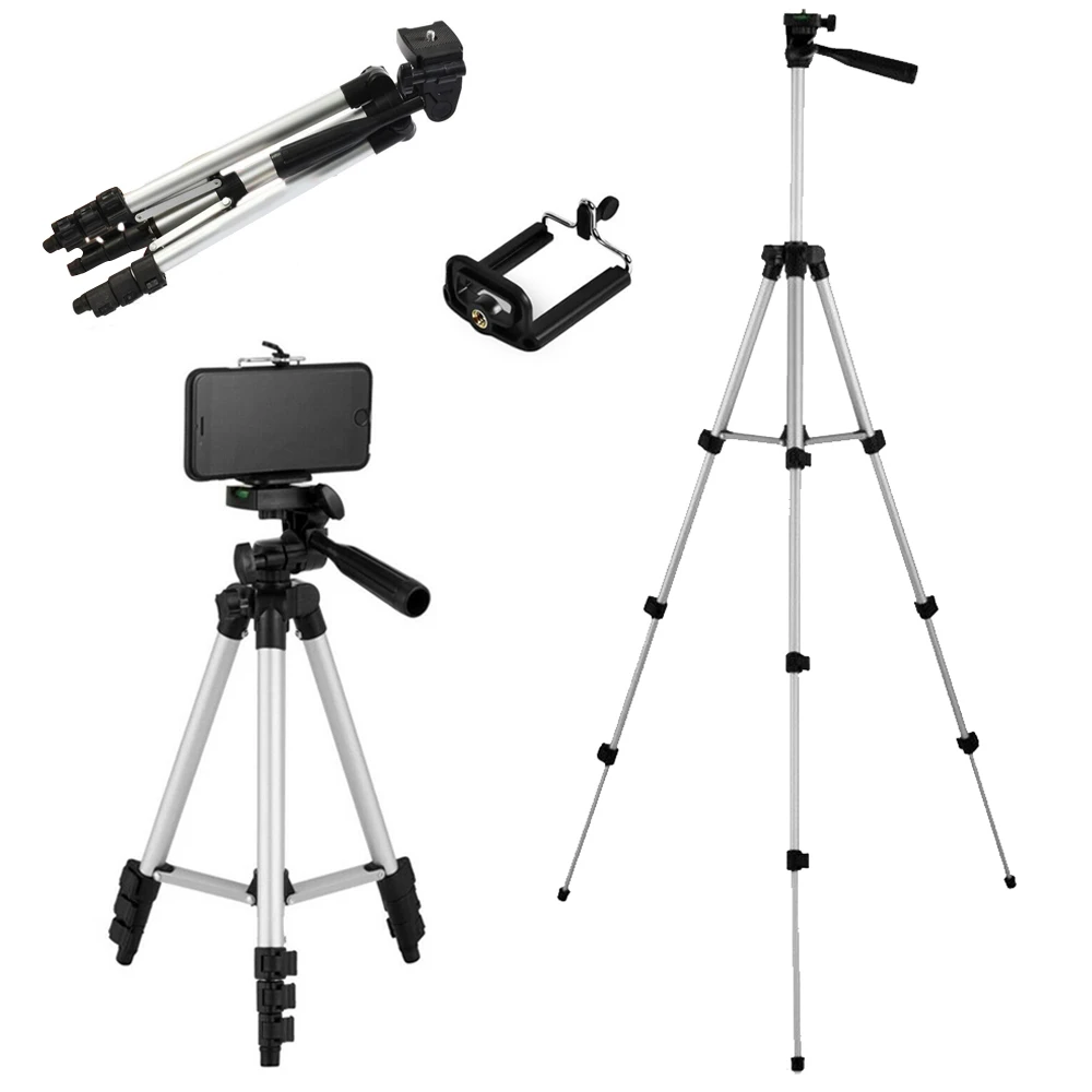 

Портативный складной штатив для камеры с поворотным кронштейном на 360 градусов подходит для мобильных телефонов SLR Камера s многофункционал...