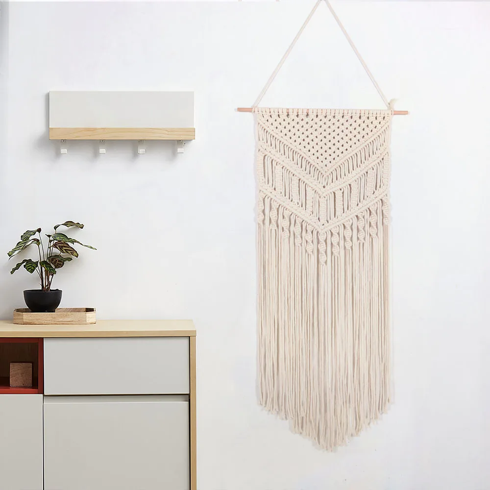 

Декоративный гобелен, настенный гобелен ручной работы, украшение для спальни, макраме, эстетический Декор для комнаты, гобелен